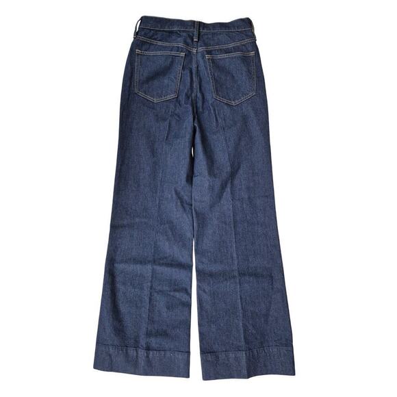 NWT J Crew Womens  Wide Leg Trouser  Dark Blue Jeans Sz  27x33 - Picture 3 of 8